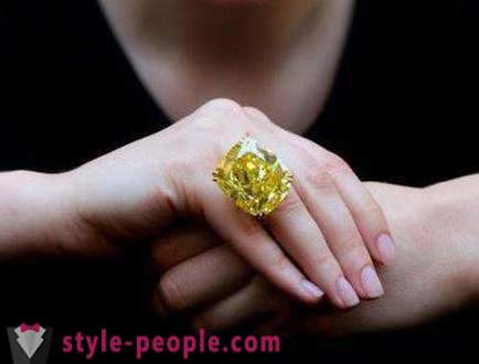 Diamant jaune: propriétés, origine, extraction et faits intéressants