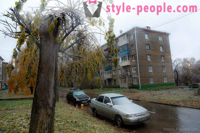 La pluie verglaçante à Cheboksary