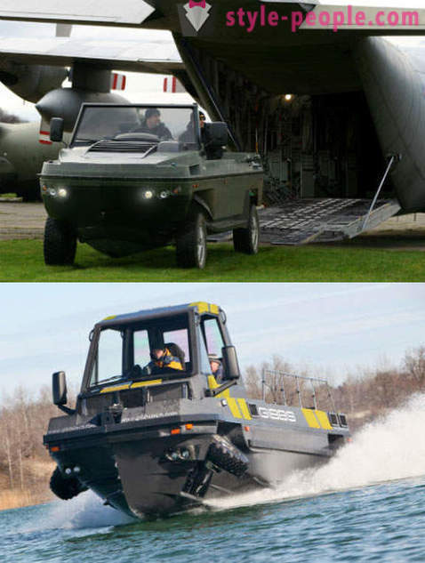 Camion amphibie et SUV