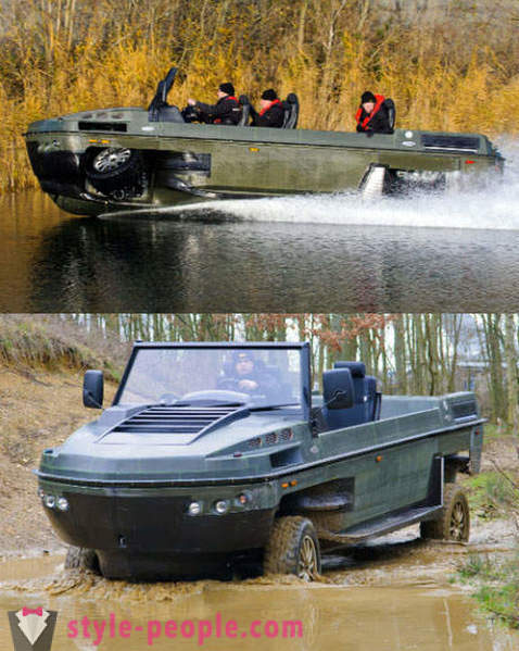Camion amphibie et SUV