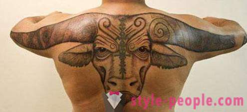 Tattoo « Bull » - la valeur de dessin sur le corps