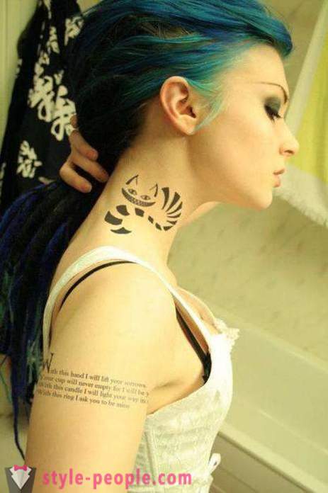 « Cheshire Cat » - un tatouage, chargé positivement
