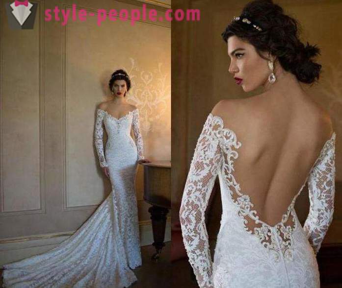 Belle robe de mariée avec le dos ouvert