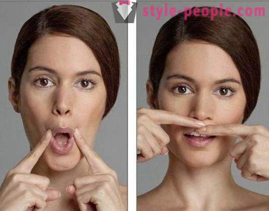 Visage Feysbilding: avant et après. Gymnastique visage: exercice